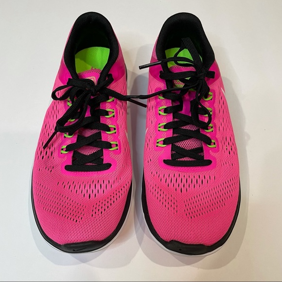 Mint condition NIKE hot pink fitsole flex 2016 run running sneakers size 5 - Picture 2 of 4